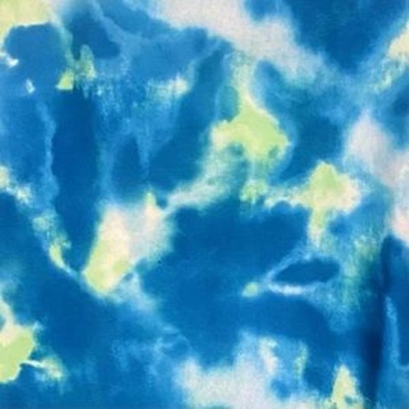 NWT WILDFOX $68 Blue Sapphire/Green Ash Wash Tie Dye Leggings Size S - Picture 3 of 3